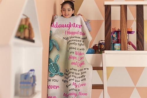 Miniatura 5 de Manta personalizada con texto en inglés To My Granddaughter from Grandma Mom Grandpa, manta personalizada con letras de tortuga, manta de microforro