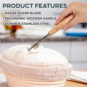 Cultures for Health San Francisco Sourdough Starter, Bread Lame, Starter Jar Kit Bundle | Essential Baking Supplies for Homemade Bread | DIY Breadmaking Kit