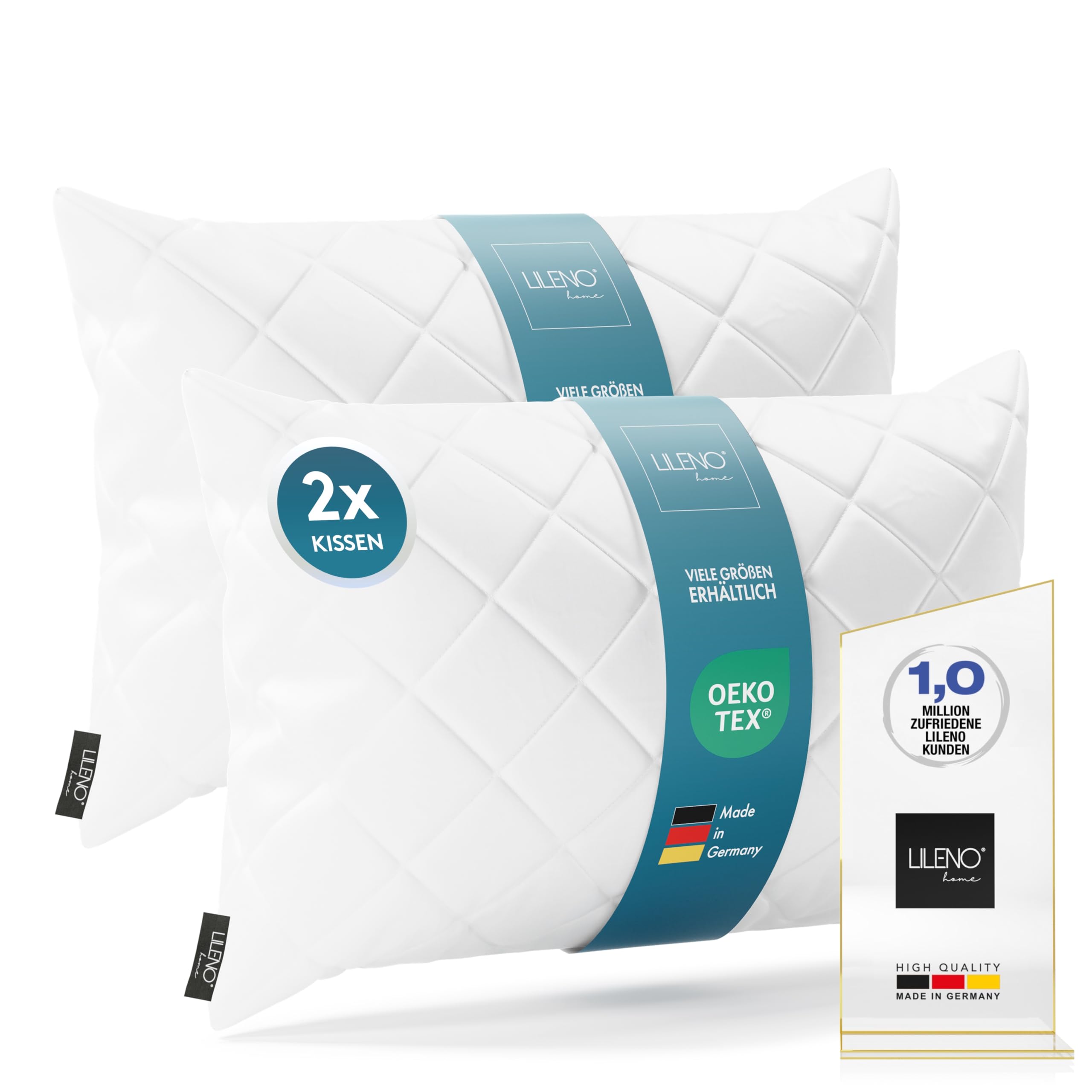 LILENO HOME 2er Set Kissenfüllung 40 x 60 cm - 95°C waschbares Innenkissen geeignet für Allergiker - Polyester Kisseninlet als Couchkissen, Sofa Kissen, Cocktailkissen und Kopfkissen