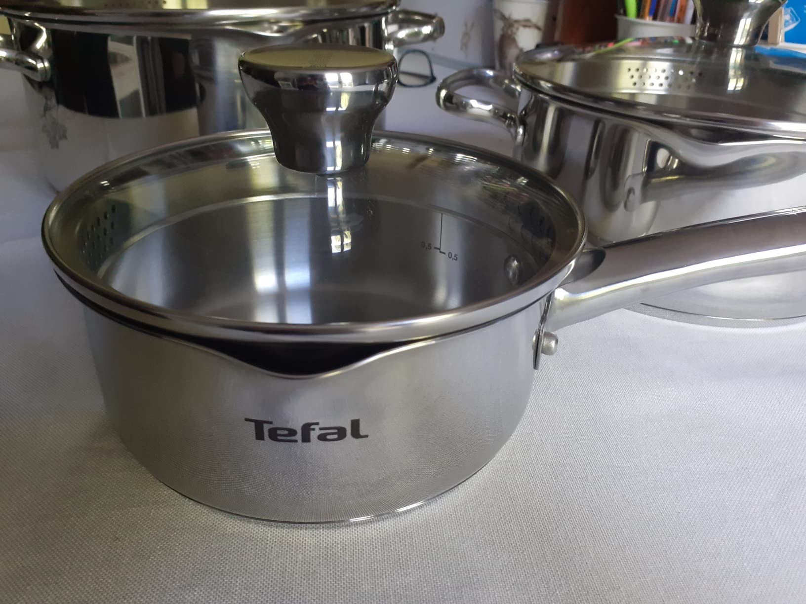 Batterie De Cuisine, Induction 6 Pièces, Acier Inoxydable, 3 Casseroles Smile Argent Mgk 14 85478529