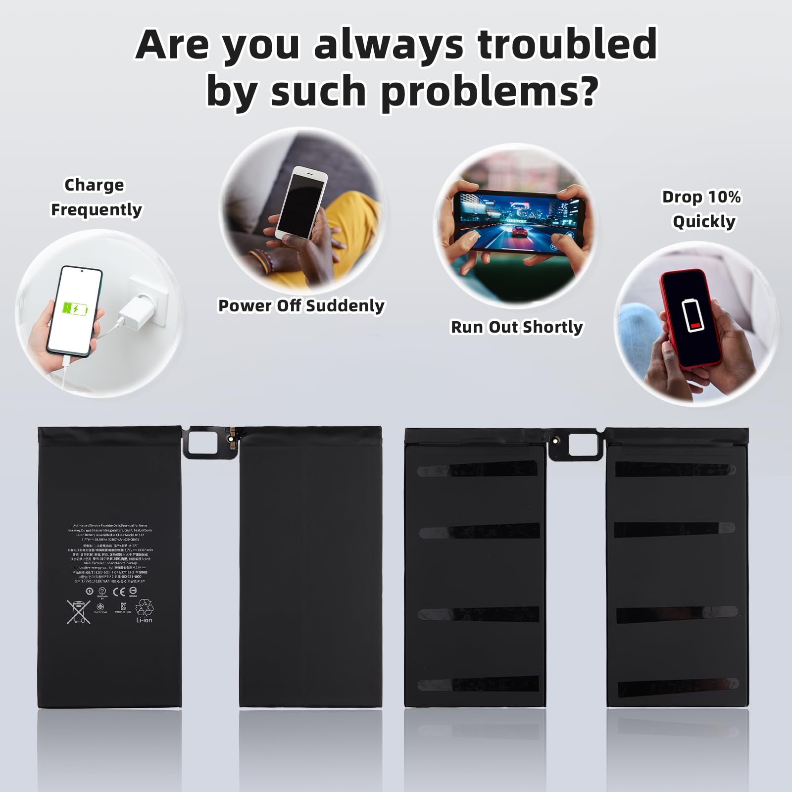 Amazon.com: Vvsialeek New A1577 Replacement Battery for Apple iPad