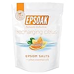 Epsoak Epsom Salt 2 lb. Magnesium Sulfate USP. (Qty. 1 x 2lb. Bag), Recharging Citrus Scented, Resealable Epsom Salt Bag, Made in The USA, Cruelty-Free Certified