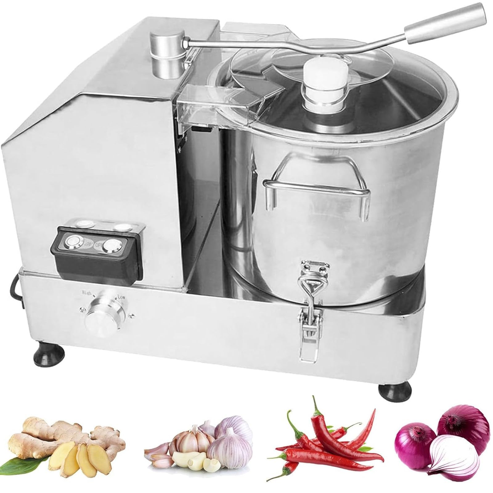 AYCDL Commercial Food Processor Electric Meat Vegetable Chopper High Efficiency Stainless Steel Multi-Function Cutter for Fruits Nuts Grains Mincer,9L,12L