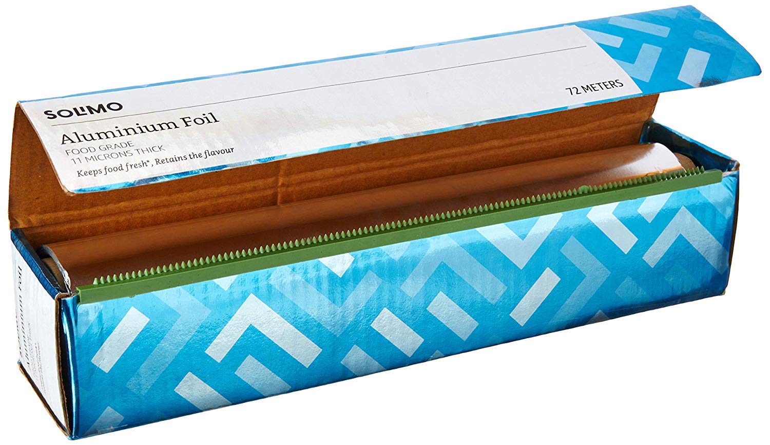 Amazon Brand - Solimo Aluminium Foil | 72 Meter | 11 Microns Thick | Food Grade | Cutter Included | Foil Paper for Food Wrapping | For Food Packing, Baking, Roasting 2