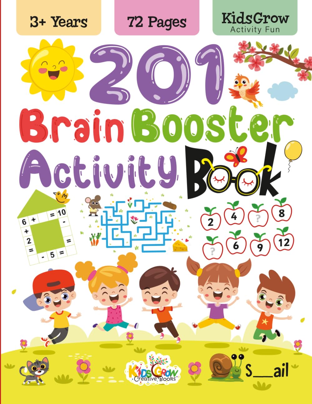 201 Brain Booster Activity Book: Fun Activities and Exercises For Kids | Tracing & Pattern, Colors & Maze, Shapes | Fun Learning Activities to Boost Brain Power for Kids | Ages 3+