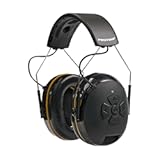 ROTEAR Bluetooth 5.3 Hearing Protection, NRR 25dB Noise-canceling Rechargeable Safety Earmuffs, Wireless Over-ear Headphones with Music for Mowing Lawn, Workshop, Snowblowing, Construction (BLACK)