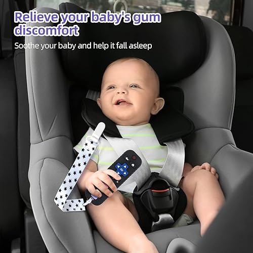 Miniatura 6 de Chuya Juguete de mordedor de control remoto para bebés de 0 a 24 meses de alivio de la dentición Juguetes para bebés Negro+Púrpura