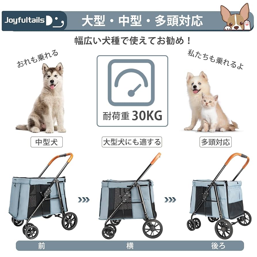 ペットカート 大型犬 折りたたみ 耐荷重30kg 軽量 658-180 ペットカート 大型犬 折りたたみ 耐荷重30kg 軽量 658-180