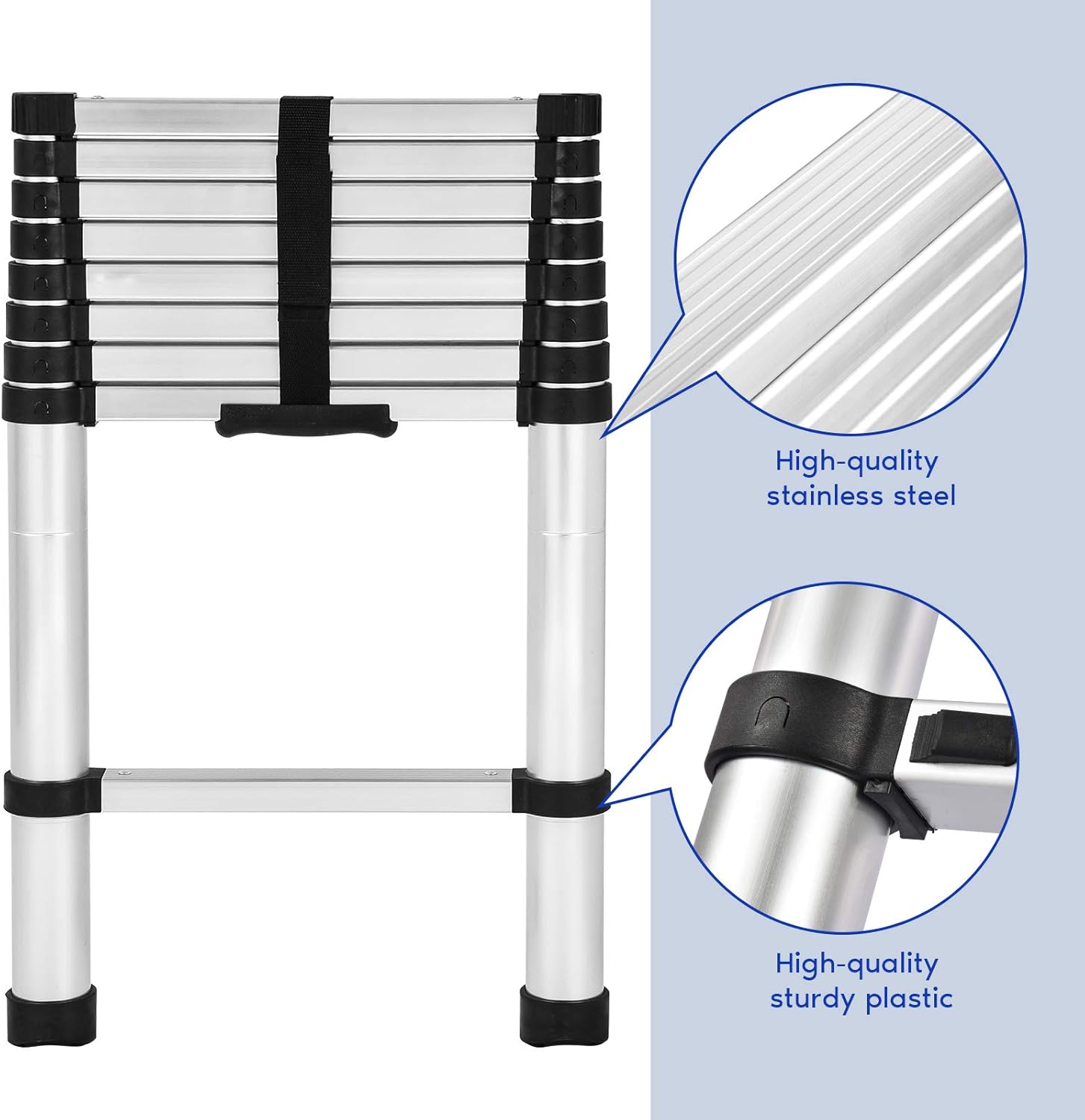 70% оƒƒ Evеrуthіng Telescopic Ladder Aluminum Extension Ladder Multi-Purpose with Max Loading Bearing 330LBS/150KG,Heavy Duty Aluminum Material Anti-Slip Foot Multi-Purpose Extend and Climb Ladder (8.5FT) Suреr Dеаl Prоduсt Telescopic Ladder Aluminum Extension Ladder Multi-Purpose with Max Loading Bearing 330LBS/150KG,Heavy Duty Aluminum Material Anti-Slip Foot Multi-Purpose Extend and Climb Ladder (8.5FT)