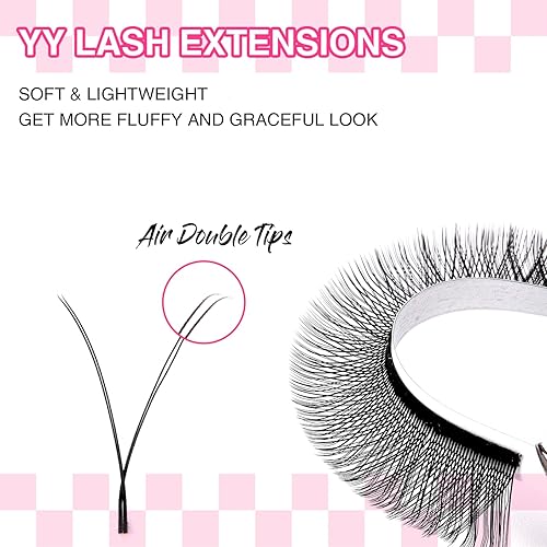 Miniatura 8 de TDANCE Pestañas clásicas Rizo D 0.002 in Grosor 0.512 in + Extensiones de pestañas YY Rizo C 0.003 in Grosor 0.315-0.591 in