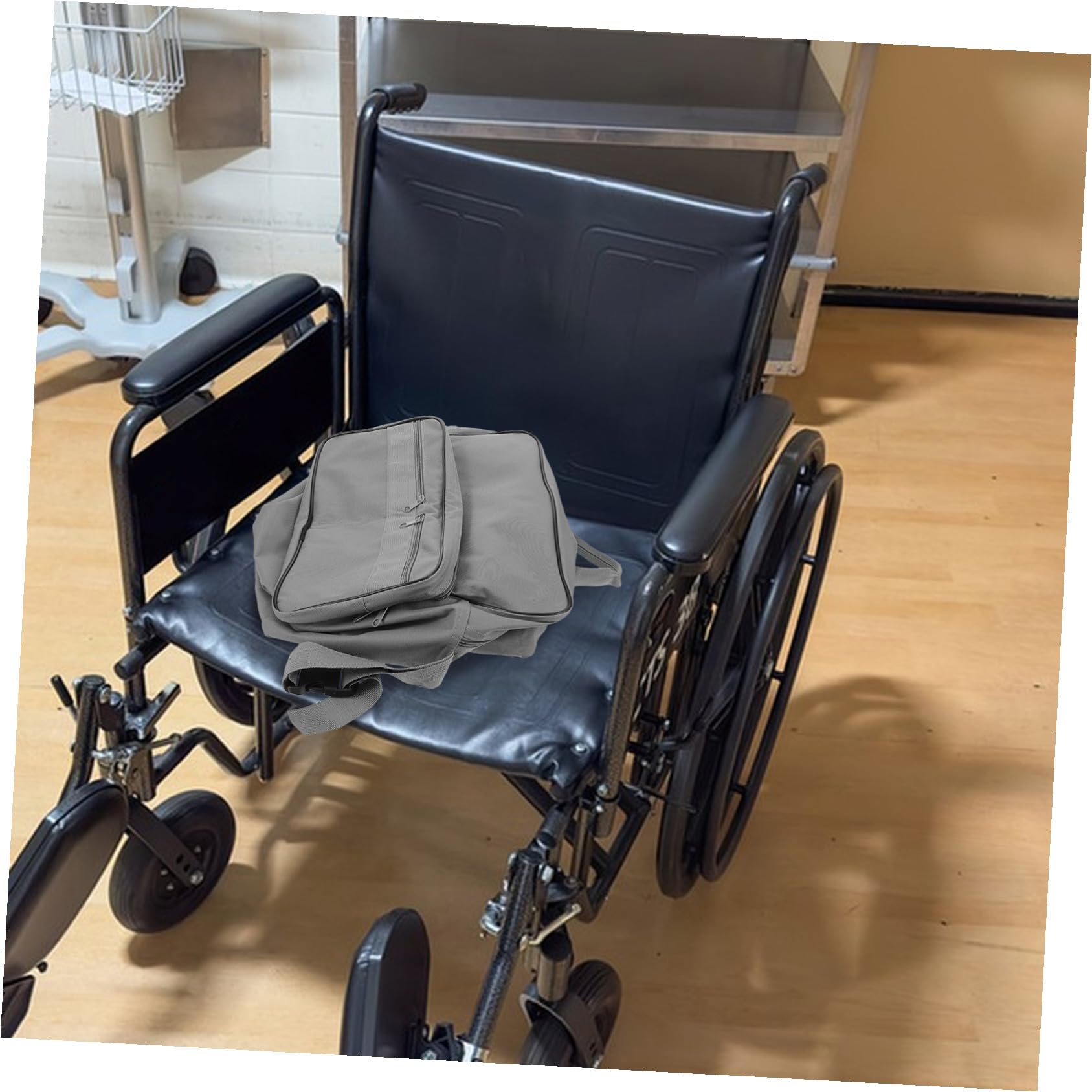 ibasenice Bolsa de Almacenamiento para Silla de Ruedas Mochila Grande para Andadores y Cochecitos con Múltiples Compartimentos para Mayores y Viaje Diseño Ligero y Práctico Gris