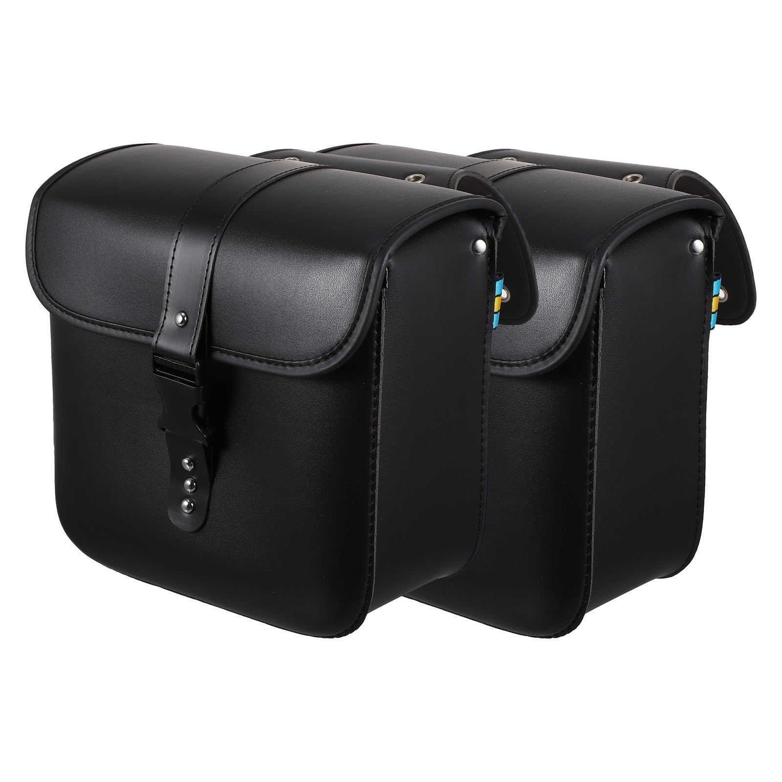 Borsa Laterale Moto in Pu Nero Corda per Motorbike | Facile da Montare e Smontare, Facile da Pulire, Ecologica, Borsa Laterale Singola per Moto