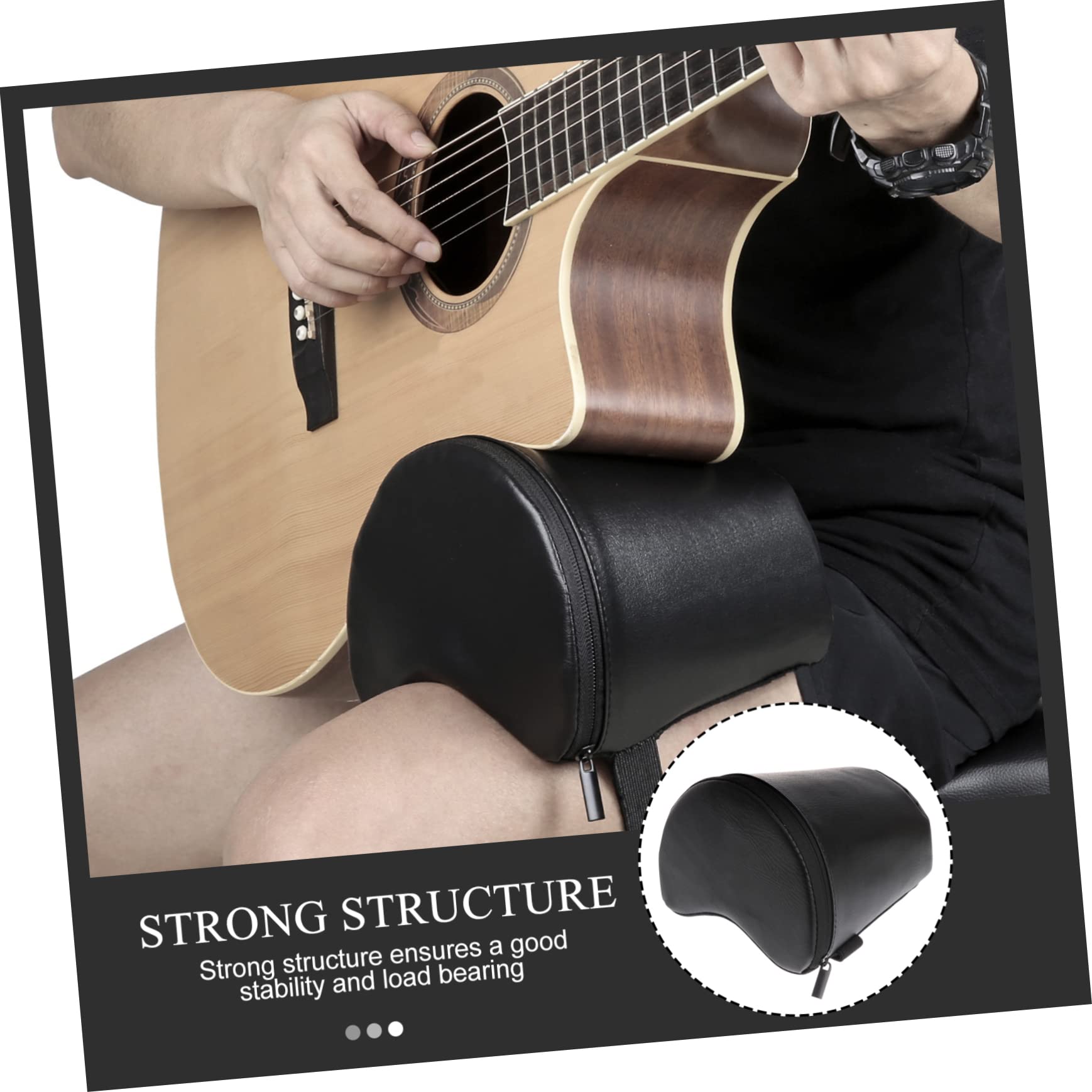Vaguelly Guitar Playing Leg Cushion Classic Guitar Foot Rest Flamenco Style Lightweight Footstool for Comfort