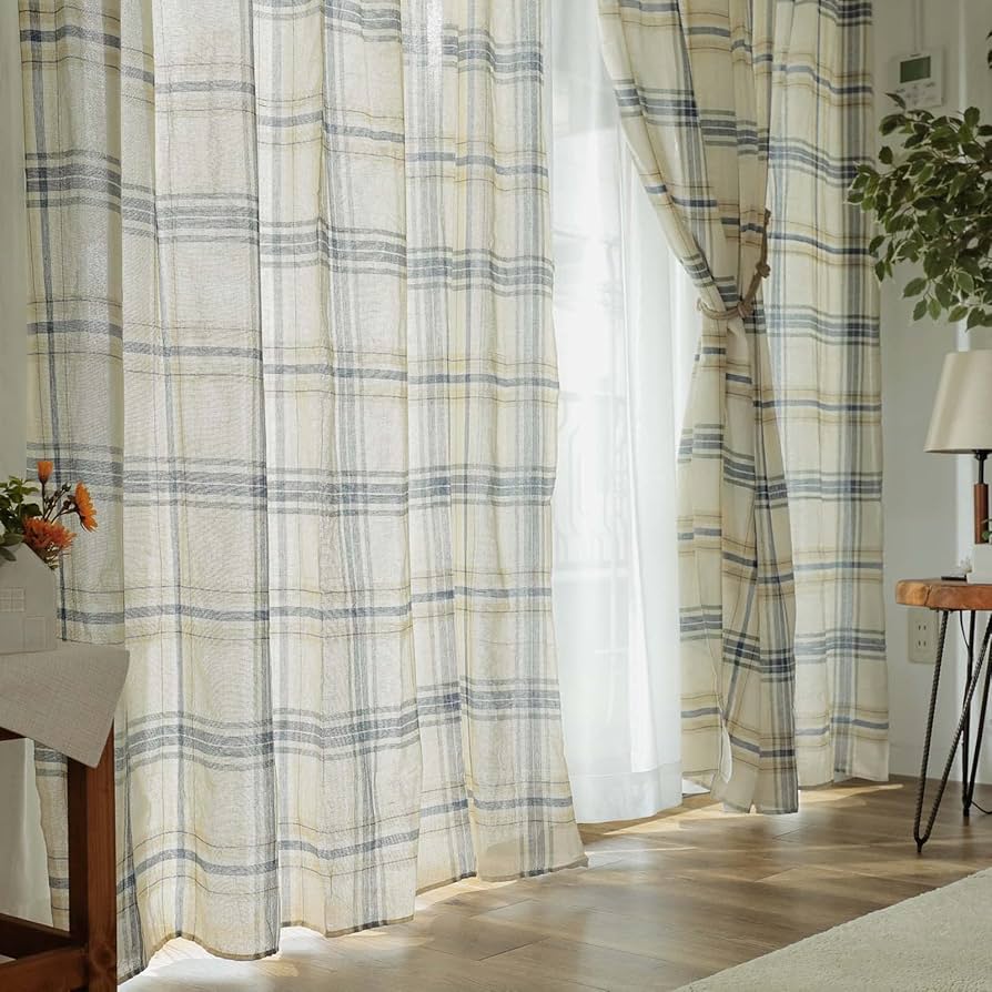 Amazon｜グラムスタイル カーテン 綿100％ 非遮光 日本製 天然