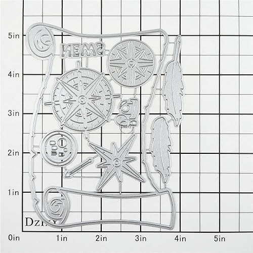 Miniatura 3 de DzIxY Mapas náuticos Troqueles de corte de metal para kit de fabricación de tarjetas, troqueles de papel de gofrado, plantillas de máquina para