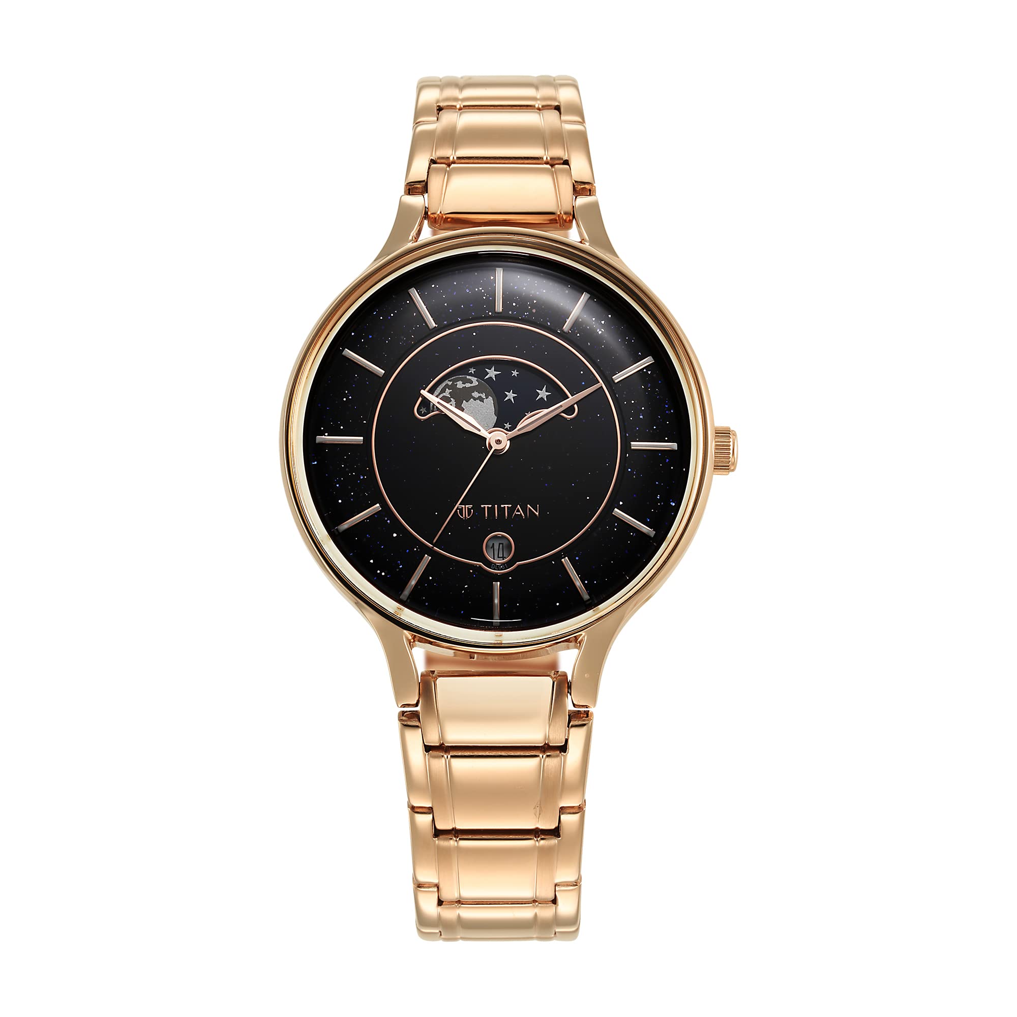 Titan Premium Workwear Blue Dial Analog with Date Stainless Steel Strap Watch for Women-NS2674WM01 (B0BFM6D3Y5) Amazon Price History, Amazon Price Tracker