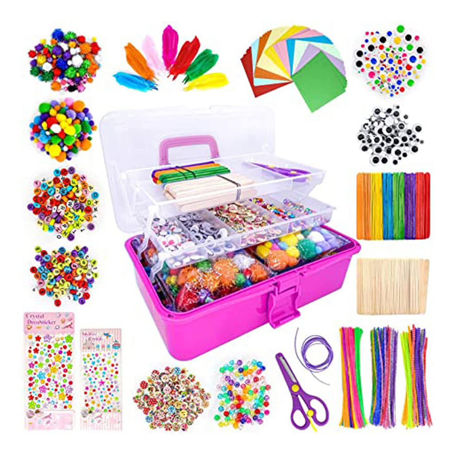 GGEROU Hand Puppet Making Kit,DIY Art Craft Kit for Kids,Handmake Hand Puppet Set for Fairy Tales Role Play,Crafting School Homeschool Supplies Arts Set for Kids (E)