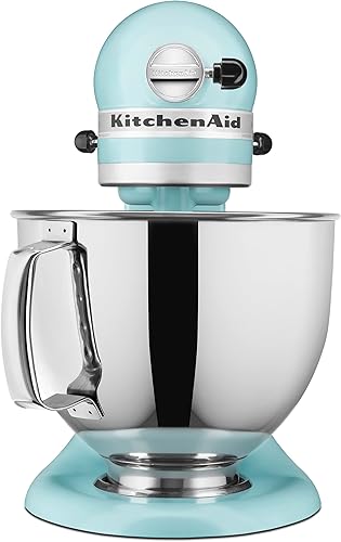 Miniatura 89 de KitchenAid KSM150PSAC Artisan Series - Batidora de pie con capacidad de 5 cuartos o 4.7 litros, incluye escudo vertedor Azul hielo