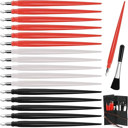 18 herramientas de arte para rascar, bolígrafo de color de dibujo para rascar, doble punta/lápiz para rascar, bolsa de herramientas para adultos y