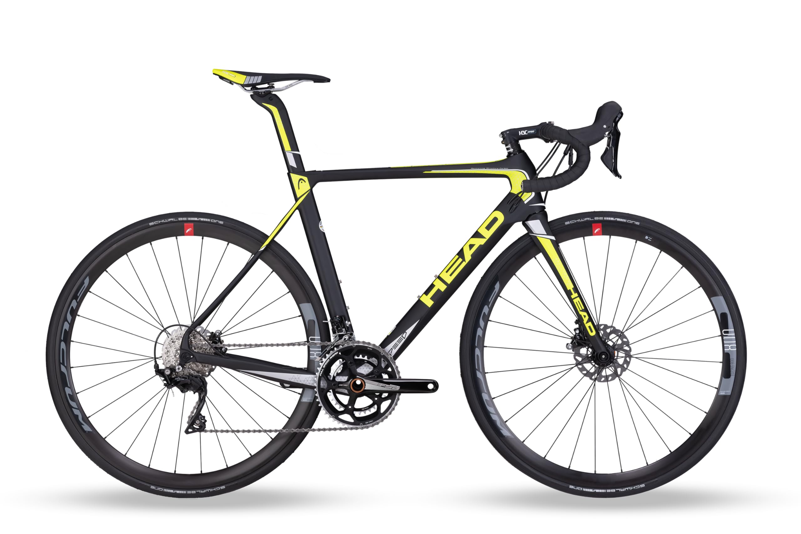 Head Unisex - Adult I-Speed Team Road Bike, Matt Black/Yellow