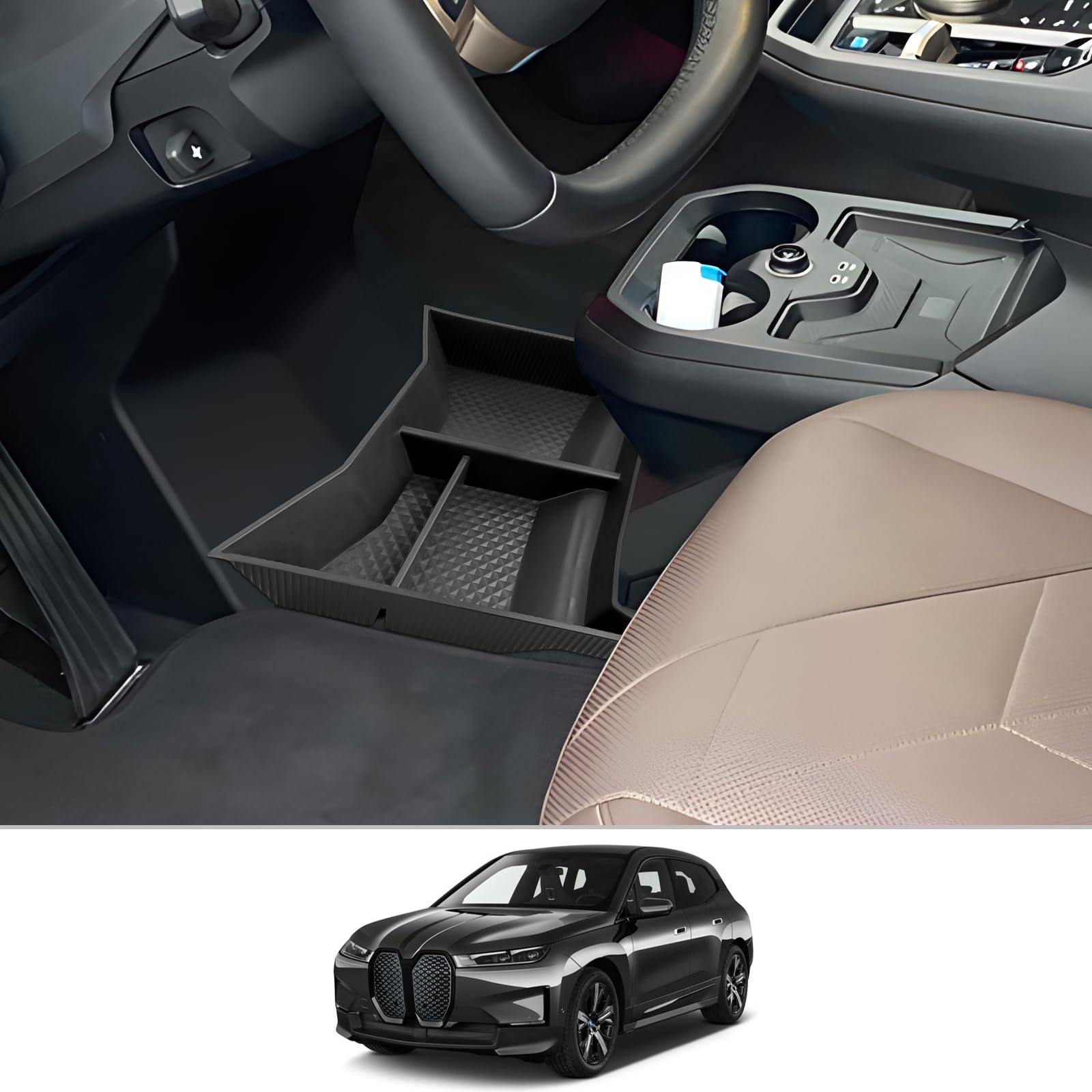 CDEFG Compatible with BMW IX I20 EV 2022 2023 2024 Centre Console Organiser Storage Box Glove Box Bottom Centre Armrest iX xDrive40 xDrive50 2023 Accessories