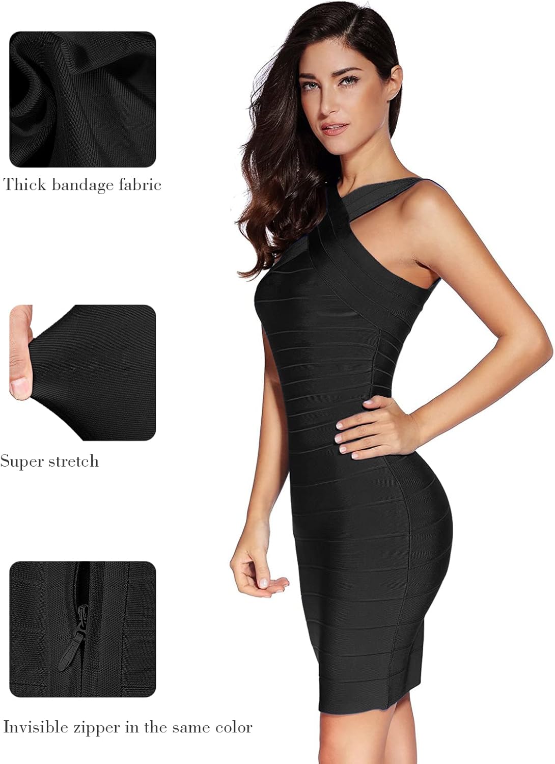 Halter Bandage Dresses for Women Mini Cocktail Dress Wedding Guest Dresses - Image 6