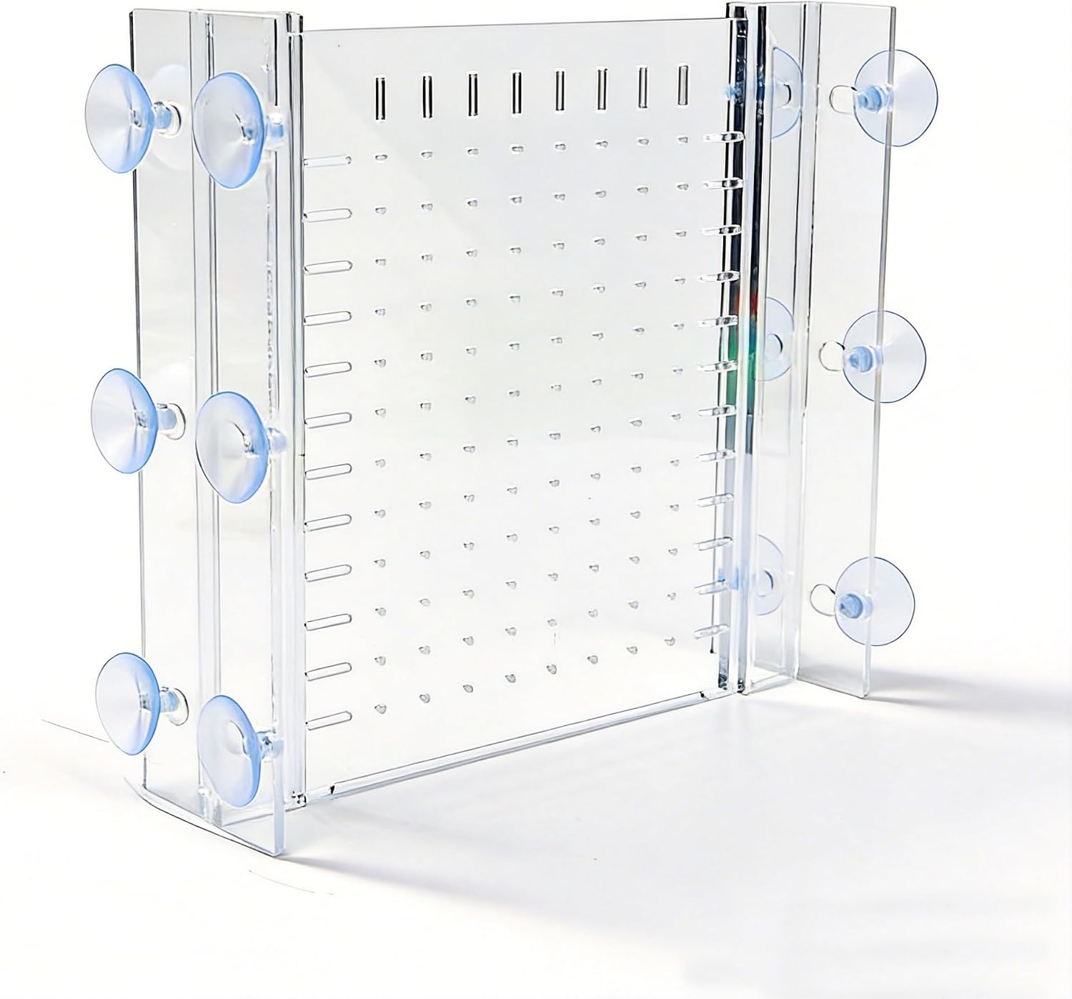 Fish Tank Divider for 5 Gallon & 5.5 Gallon Tanks, Clear Acrylic Aquarium Divider, Adjustable Fish Tank Separator with Dual Suction Cup System, Freshwater Aquarium Partition Panel