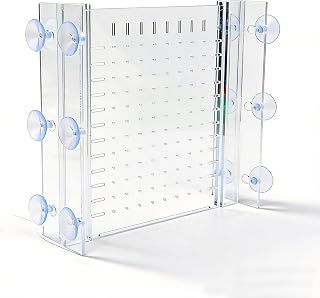 Fish Tank Divider Adjustable Acrylic Separator for 15-20 Gal Tanks | Fits 15-20 gallon aquariums, adjustable 11.2"-12.5" width, clear acrylic panel, dual suction cups, freshwater divider