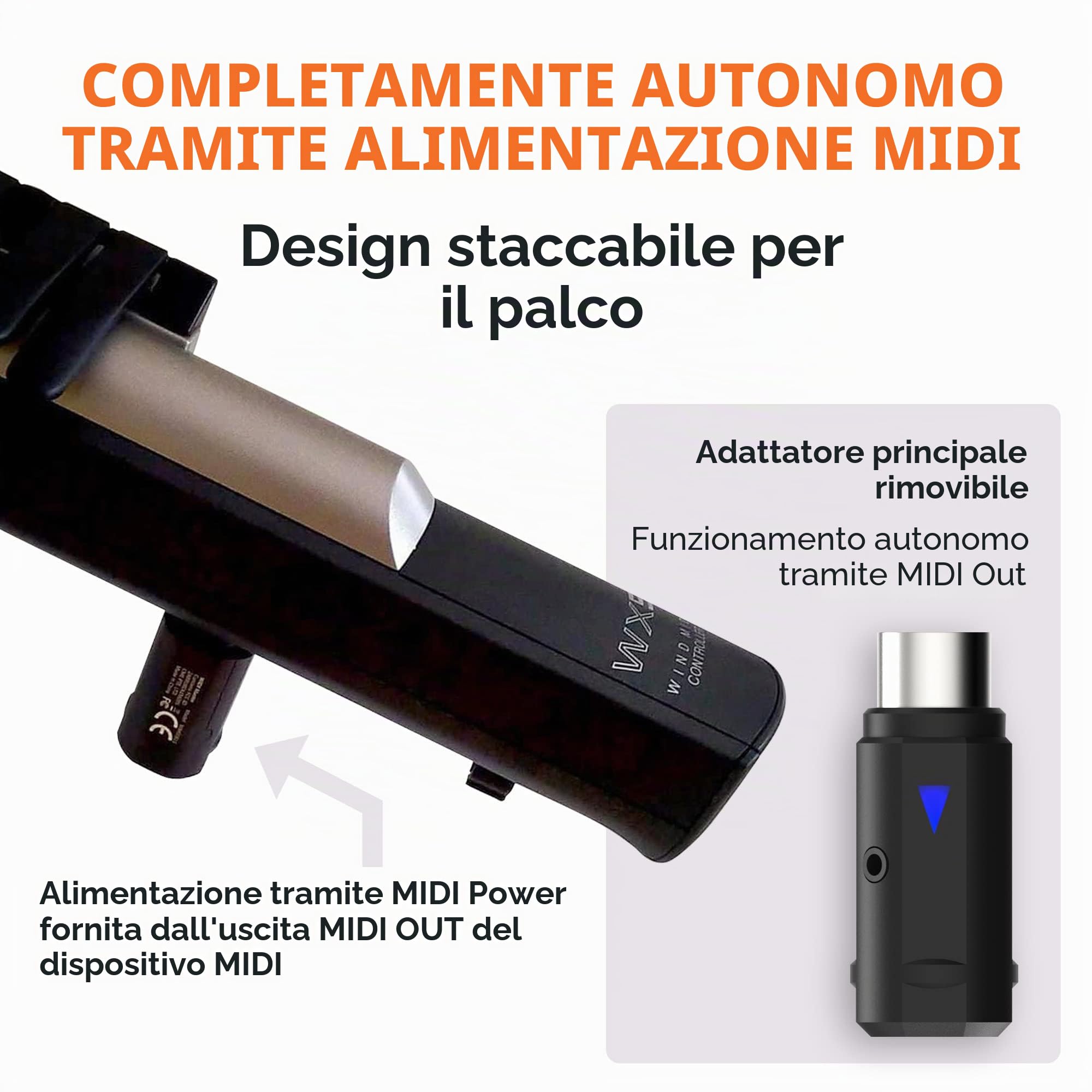 CME WIDI Master - Adattatore wireless MIDI Bluetooth - Latenza ultra bassa, MIDI Split Merge - Sintetizzatore per pianoforte digitale, macOS, iOS, Android, Win