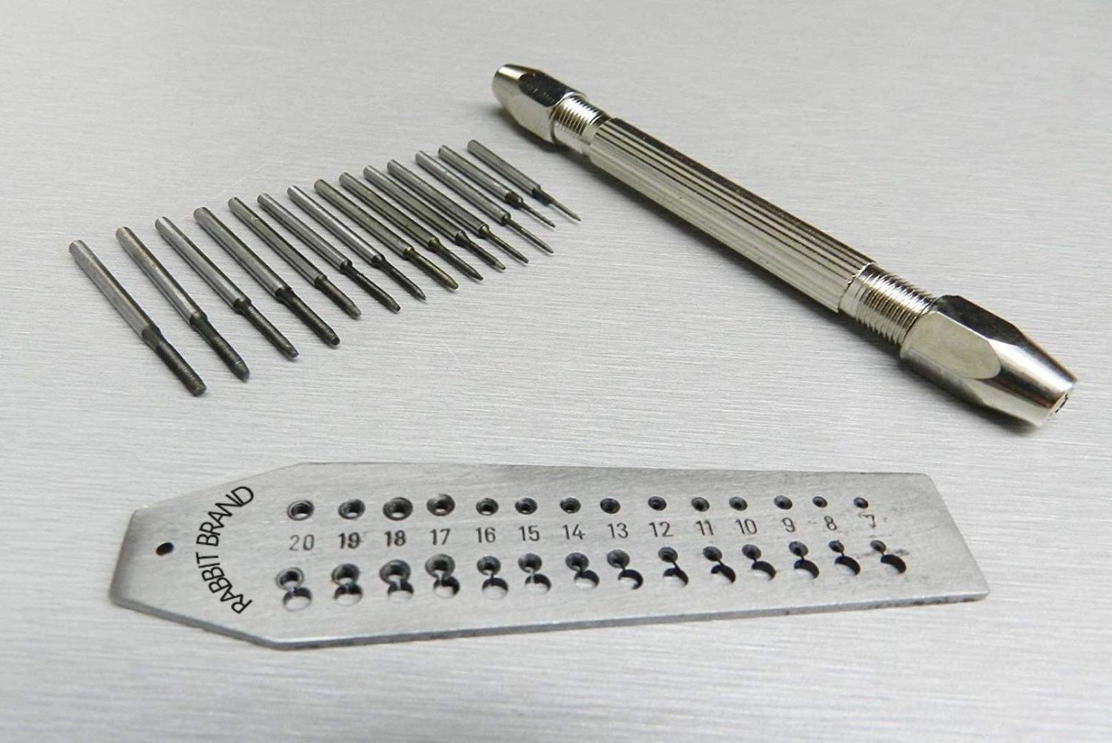Rabbit® Mini TAP and DIE Set 14 TAPS & SCREWPLATE & PIN Vise Set 0.7-2mm Jewelry Making-image-25