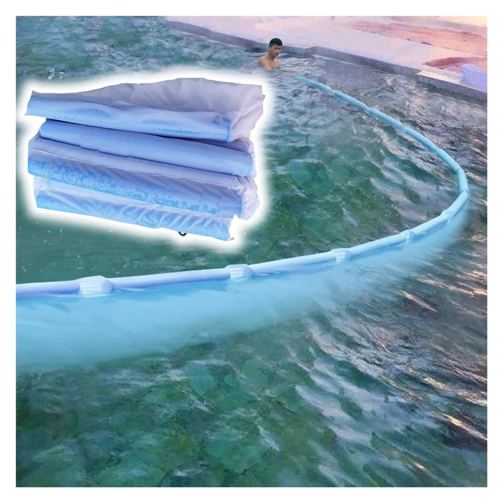 Questa Grande Rete per Skimmer da Piscina - Raccoglitore di Foglie Resistente per Hotel, Ville e parchi Acquatici - Rete per la Pulizia dell'Acqua Riutilizzabile e Pieghevole Larga 3 Metri c