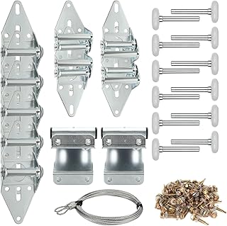 AKOLAFE 10x Garage Door Rollers & 9X Garage Door Hinges & 2X Garage Door Bracket & 1x Garage Door Cable & 54x Garage Door Screws, Tune Up Kit for 7 Feet Height Doors