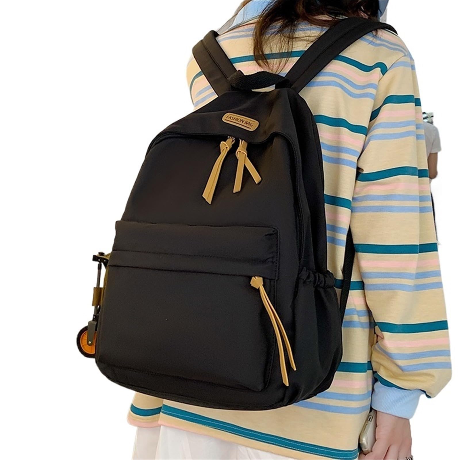 Mochila Escolar Bolsas de viaje for hombres y mujeres, mochilas multifuncionales gran capacidad for campus, for portátiles universitarios Saliendo(Orange)