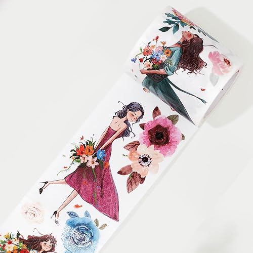 WT Cinta Washi sin preocupaciones, diseños originales, figuras de personajes para niñas, decoración, manualidades, suministros de planificador Bujo,