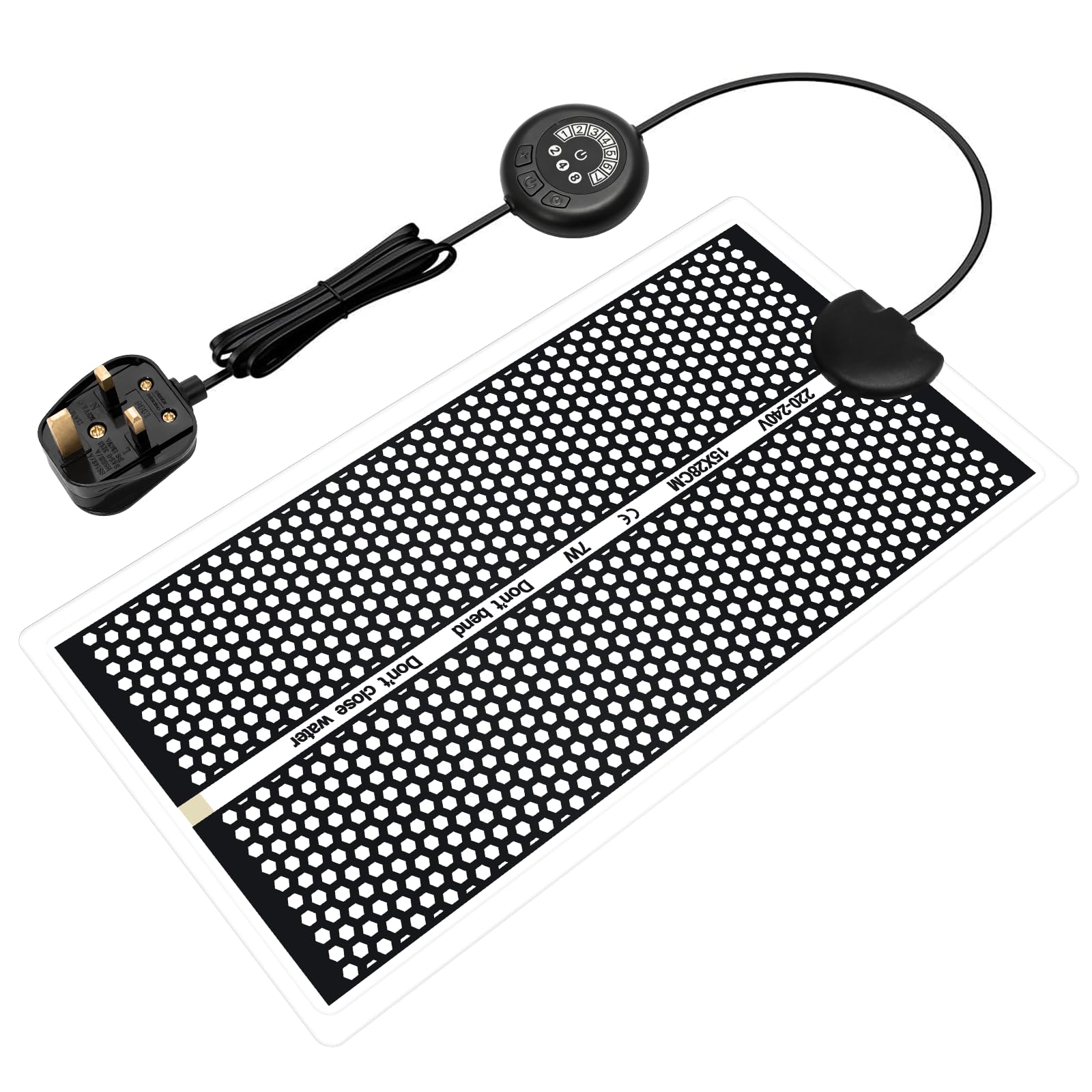 RAYNEAY Reptile Heat Mat, 7W Vivarium Terrarium Heat Mat with Thermostat