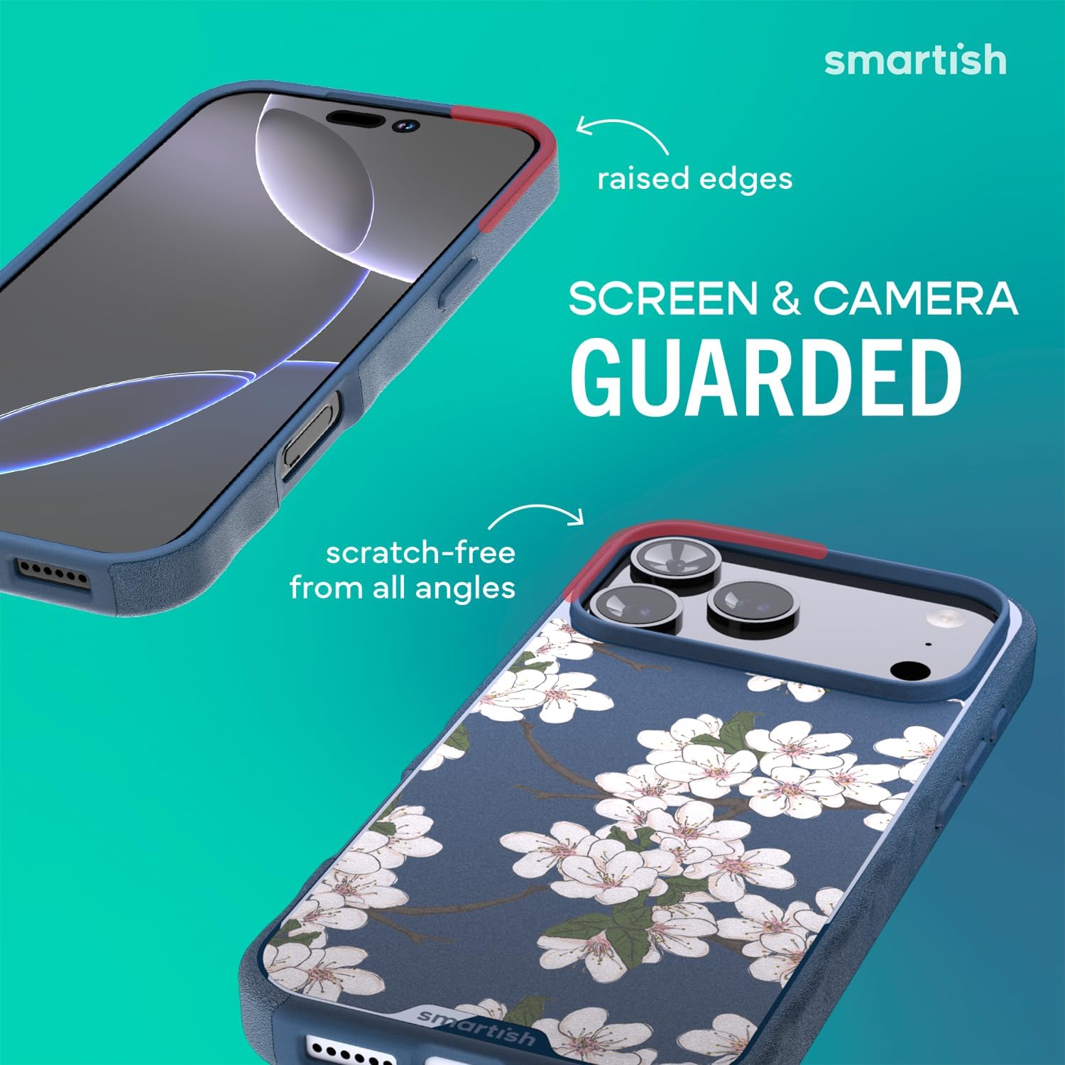 Smartish® iPhone 17 Pro Max MagSafe Case - Gripmunk Magnetic Slim Case [Lightweight + Protective] Thin Grip Cover with Microfiber Lining for Apple iPhone 17 Pro Max - Very Cherry Blossom