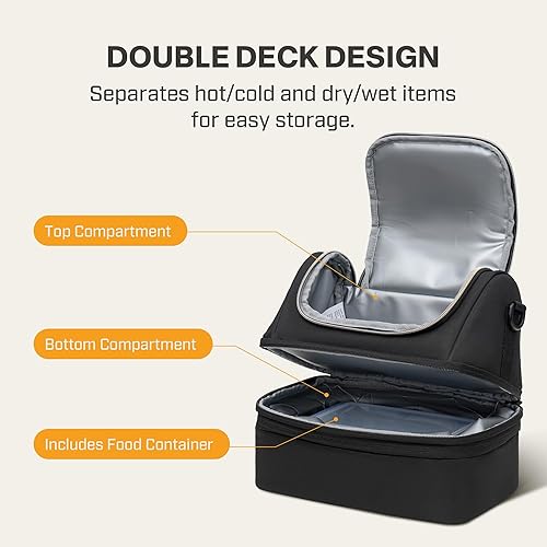 Miniatura 3 de Everfun Lonchera expandible para mujeres con contenedor, regalos de Navidad, bolsa de almuerzo de doble cubierta, aislada, a prueba de fugas, bolsa