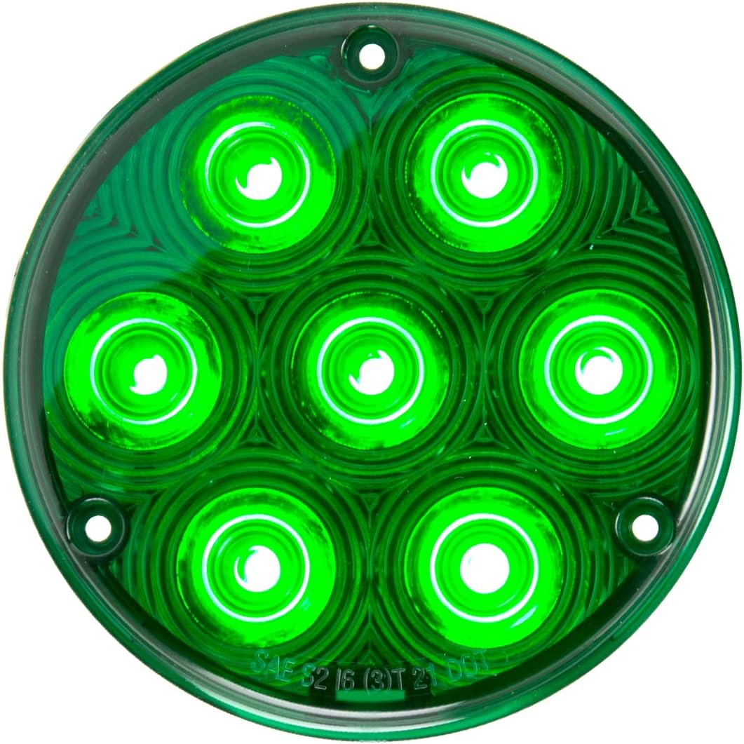 GG Grand General 87384 4 inches Fleet Green/Green 7 LED with #1157 Plug, Slim Type for 2010+ Truck