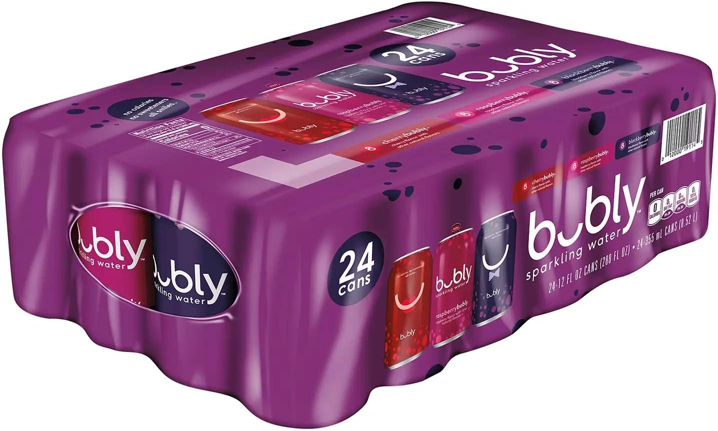 PepsiCo Bubly Sparkling Water Variety Pack, 12 Fl Oz (Pack of 24)