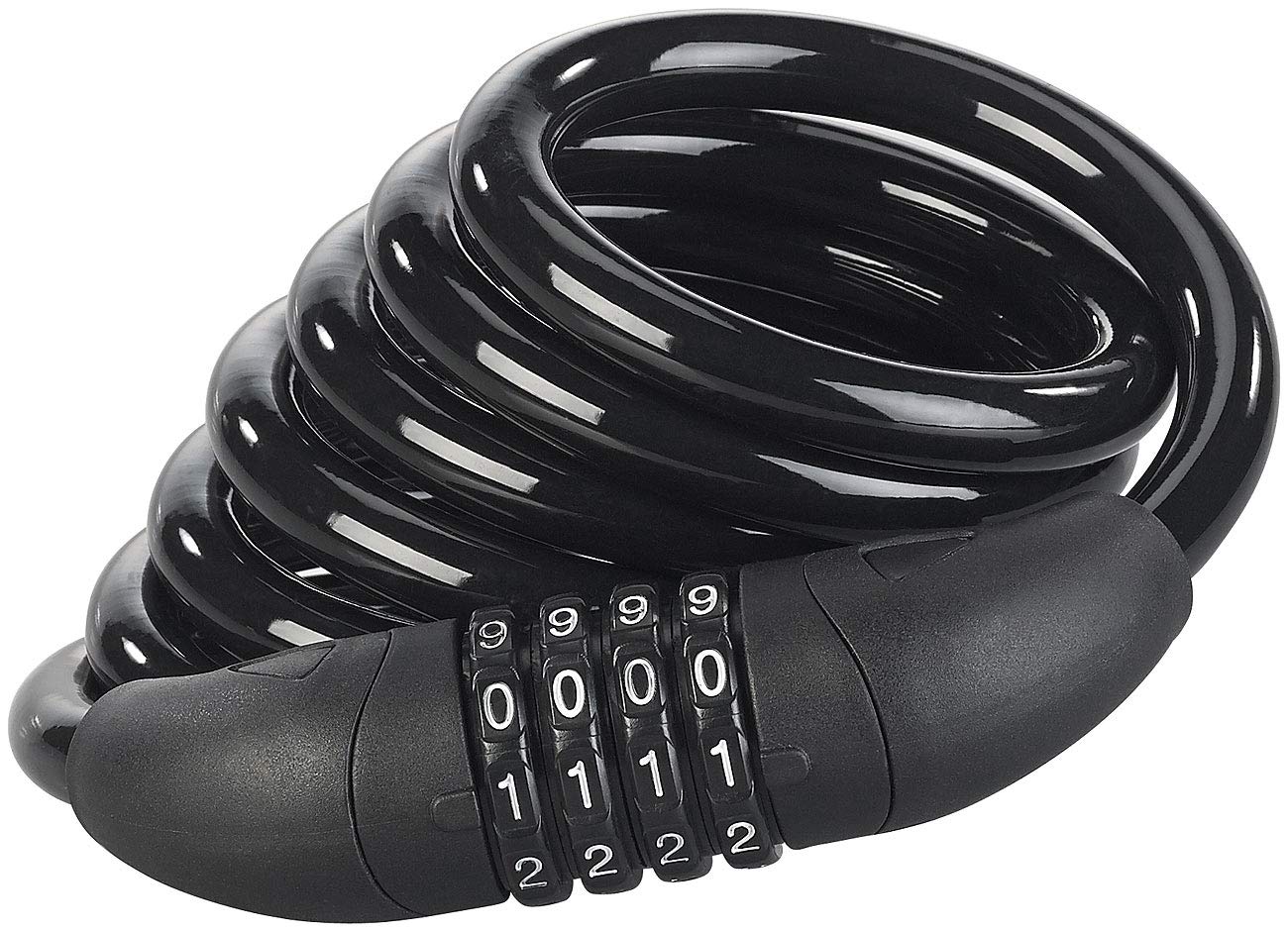 2 antivols spirales de 1,8 m avec code à 4 chiffres et câble en acier Ø 12 mm [Pearl]