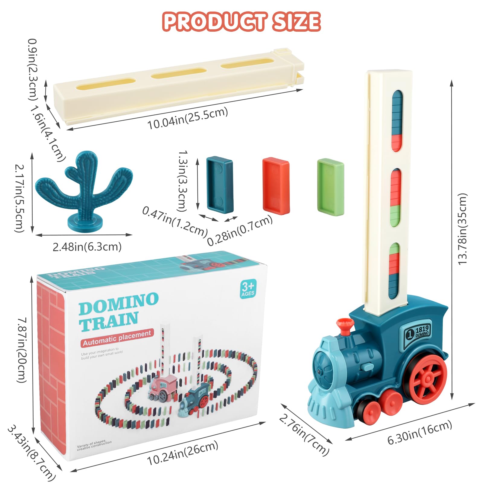 Train Électrique Automatique Domino - Ensemble de 200 Blocs de Construction pour Enfants avec Son