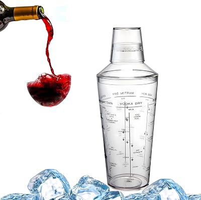 24x7 eMall Cocktail Shaker, Cocktail Making, Drink Mixer Wine Beverage Shaker with Scales, Large Capacity for Drinks Bar