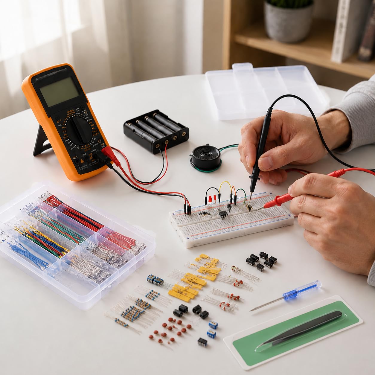 Kit Componenti per Circuiti Elettronici 555 per Sperimentazione di Base Adatto per Apprendimento Fai da Te E Progetti di Elettronica Creativa, style to 2