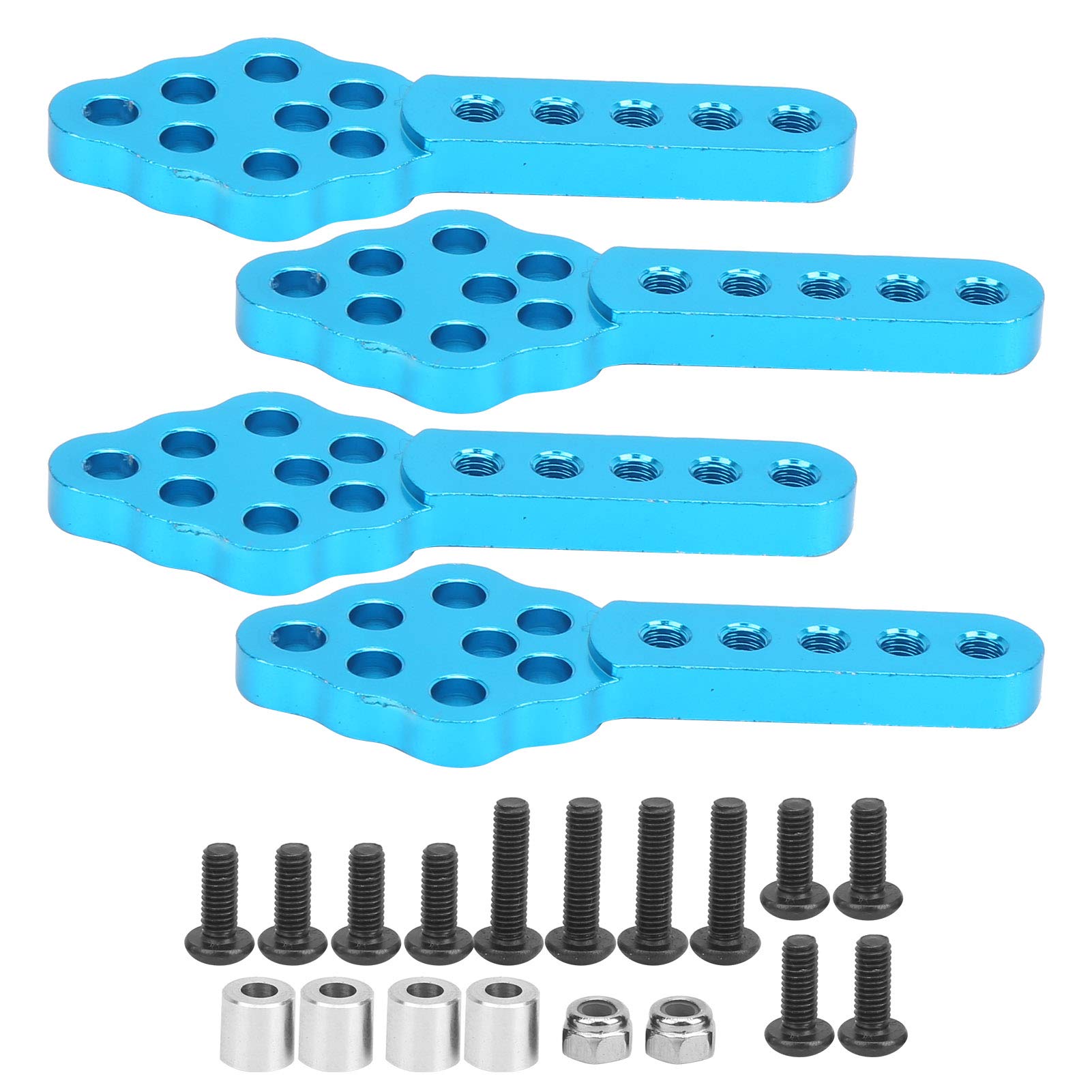 RC Car Shock Absorber Mount,4pcs CNC Metal Adjustable Height Angle Stand,RC Model Part Replacement,for Axial SCX10 90046 D90 D110 1:10 RC Crawler Car (Blue)