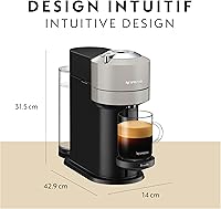 Vista 5 de Nespresso Vertuo Next Cafetera y Máquina de Espresso de Breville, Gris Claro