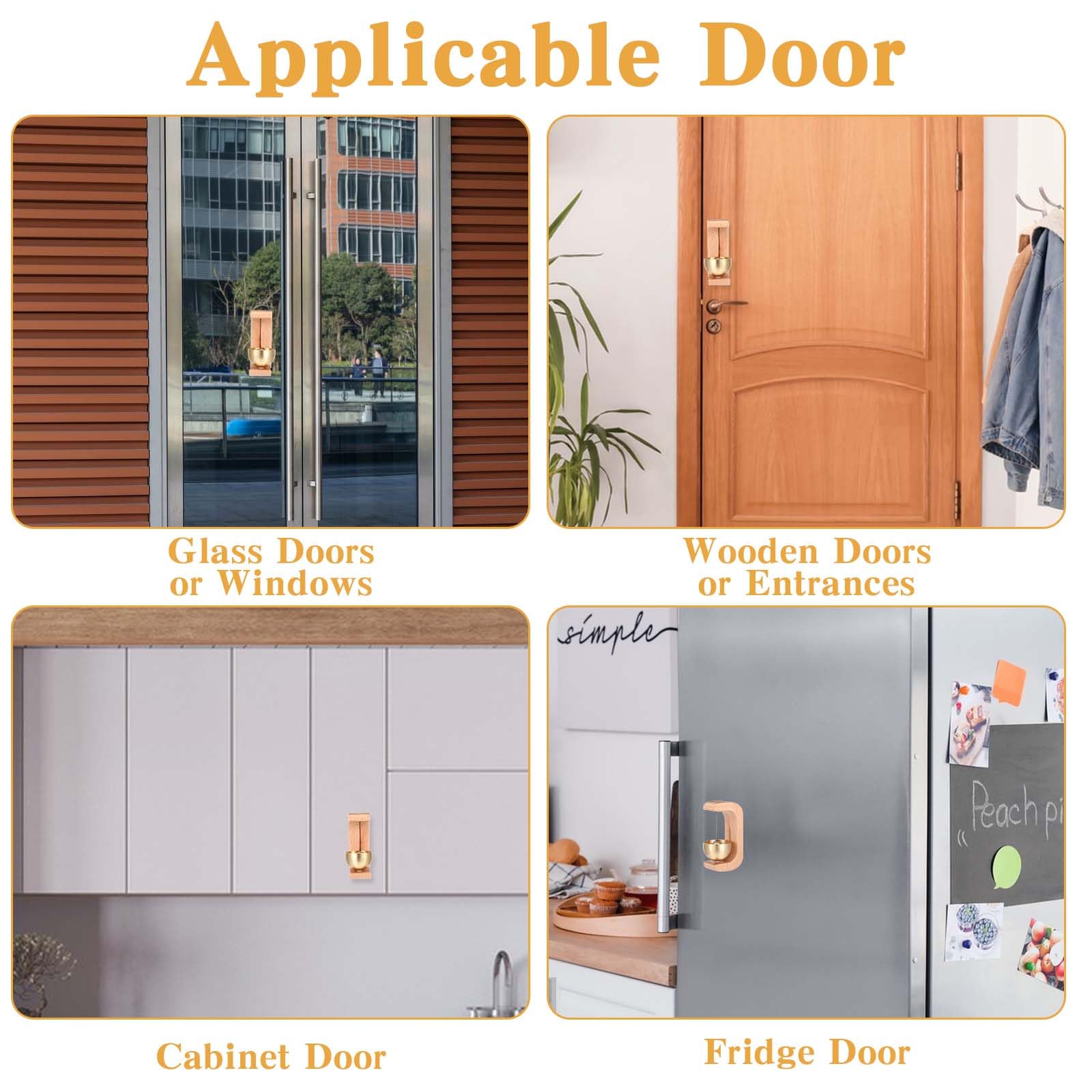 Shopkeepers Bell - Classic Wooden Door Chime -7