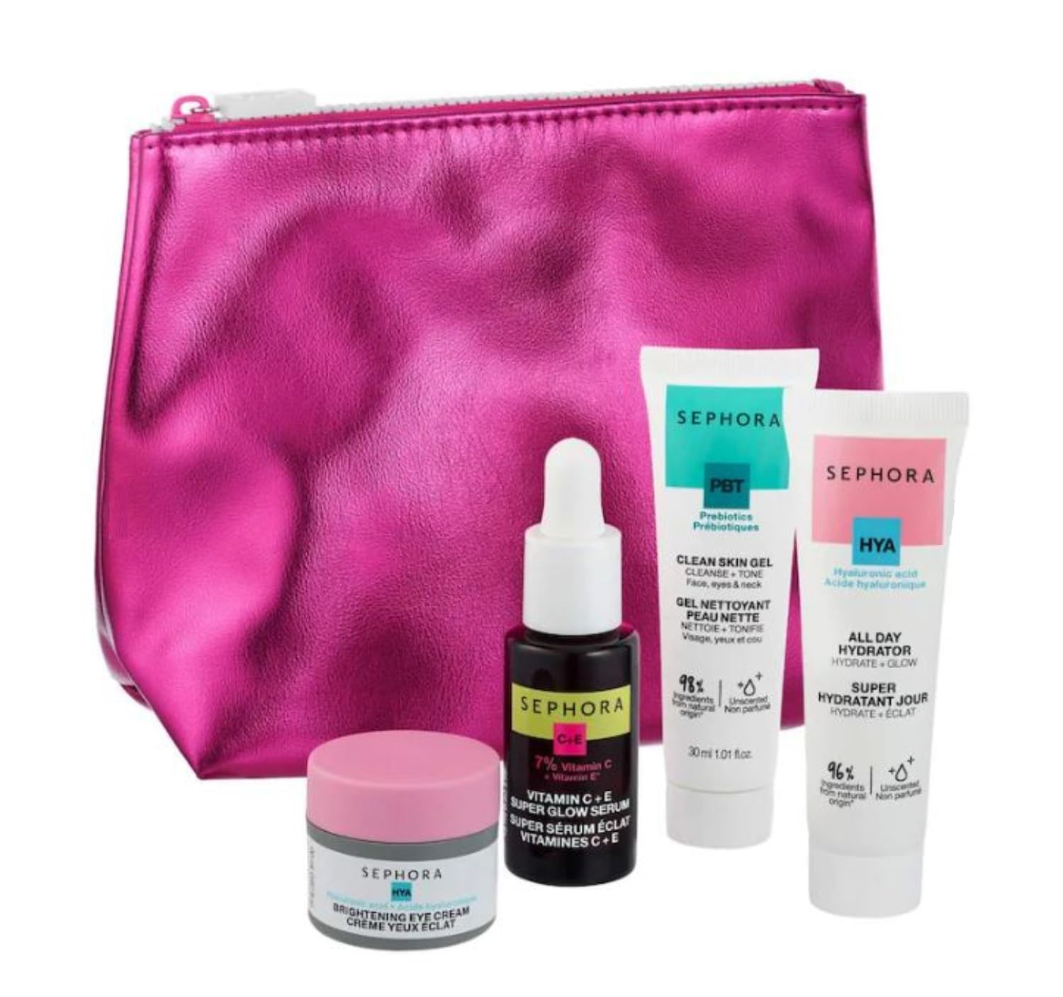 SEPHORAFavorites Moving Lights Mini Mania 4 Piece Skincare Essentials - Glow Serum - Eye Cream - Gel Cleanser and Hydrator
