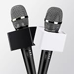 Facmogu 4PCS Mic Flags Square Cube Microphone Flags Station, Custom Interview Mic Flag Station with Foam, Portable Microphone Accessories for Interview KTV Reporter Host Halloween Cosplay