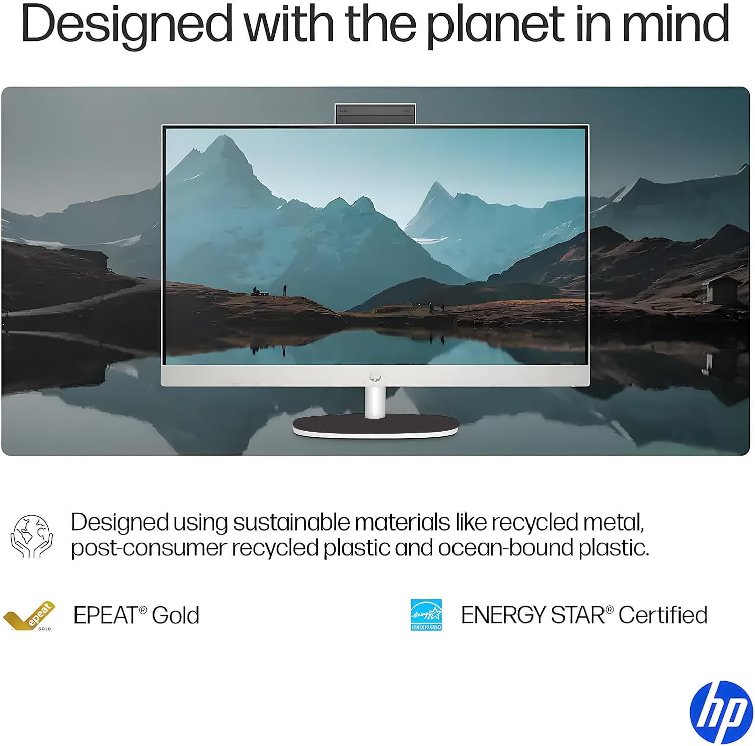 HP 27" All-in-One Touchscreen Desktop Computer - AMD Ryzen AI 7 350 (8-Core, 50 NPU Tops), 64GB DDR5 RAM, 2TB NVMe SSD, AMD Radeon 860M Graphics, FHD IPS Display, Windows 11 Pro, Wi-Fi 6, Shell White