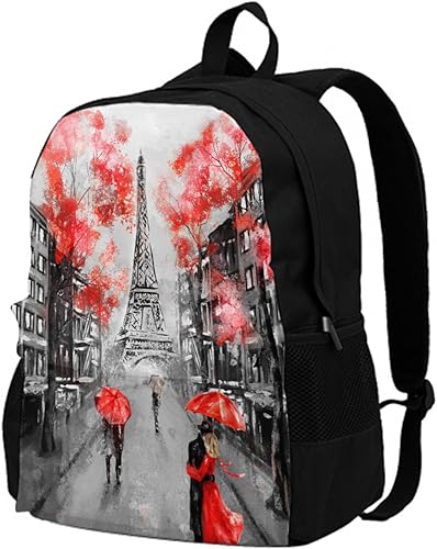 Srufqsi Mochila de fútbol rojo y azul con diseño de fuego para la escuela, mochila para computadora portátil, mochila de viaje para adolescentes,
